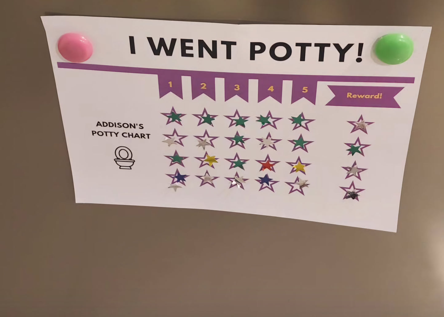 Toilet Training Reward Chart